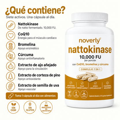 Nattokinasa de máxima potencia 10 000 FU — Apoyo circulatorio
